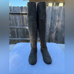 Ashley Stewart Olive Green Knee High/ Over Knee Wide Calf Boots
